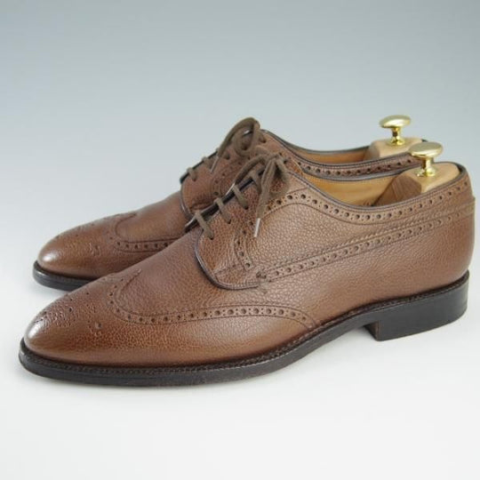 極上★チャーチ UK9程度【旧チャーチ★149ラスト/3都市ロゴ/RANCH OXHIDE】フルブローグ/茶/メンズ/Church's★f708