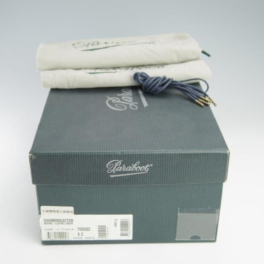 極上★パラブーツ SIZE 8.5【モデル定価￥77,000-★ドレス仕様シャンボード/CHAMBORD】スエード×カーフ/Uチップ/黒/Paraboot★f709