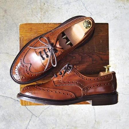 美品★トリッカーズ SIZE 6【定価￥84,700-★ダイナイトソール仕様/BOURTON/バートン】5633/カントリーシューズ/短靴/Tricker's★f711