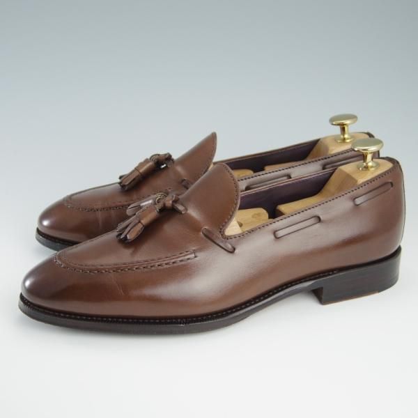 美品★(スペイン製)CARMINA/カルミナ SIZE 6【定価￥72,600-★タッセルローファー/80215】UETAMラスト/カーフ/MARRON/茶/メンズ★f712