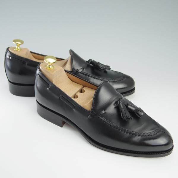 美品★(スペイン製)CARMINA/カルミナ SIZE 6【定価￥72,600-★タッセルローファー/734】FORESTラスト/カーフ/NEGRO/黒/メンズ★f713