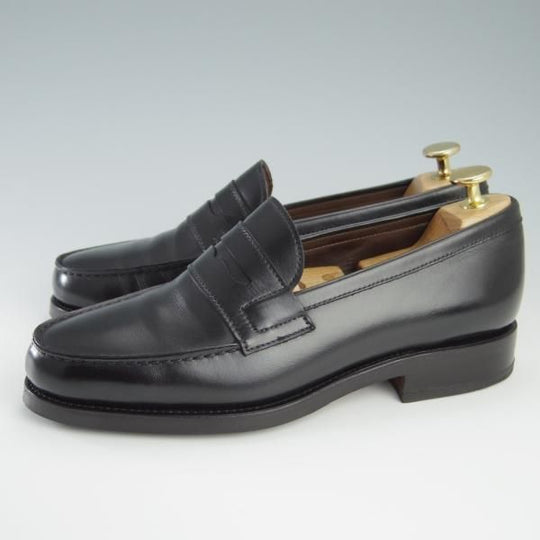 極上★(スペイン製)CARMINA/カルミナ SIZE 6【定価￥72,600-★コインローファー/80578】GENOVAラスト/ボックスカーフ/黒/メンズ★f714