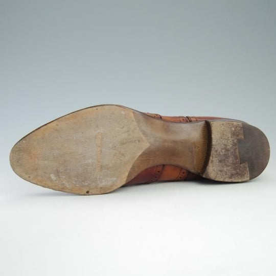 極美品★シェットランドフォックス SIZE 7【モデル定価￥64,800-★ケンジントン/3014SF】フルブローグ/カーフ/茶/Shetlandfox★f715