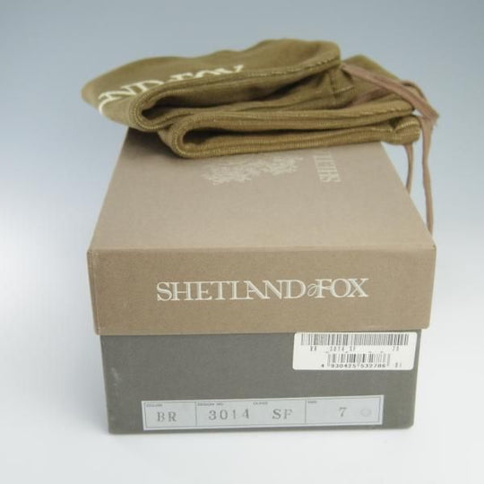 極美品★シェットランドフォックス SIZE 7【モデル定価￥64,800-★ケンジントン/3014SF】フルブローグ/カーフ/茶/Shetlandfox★f715