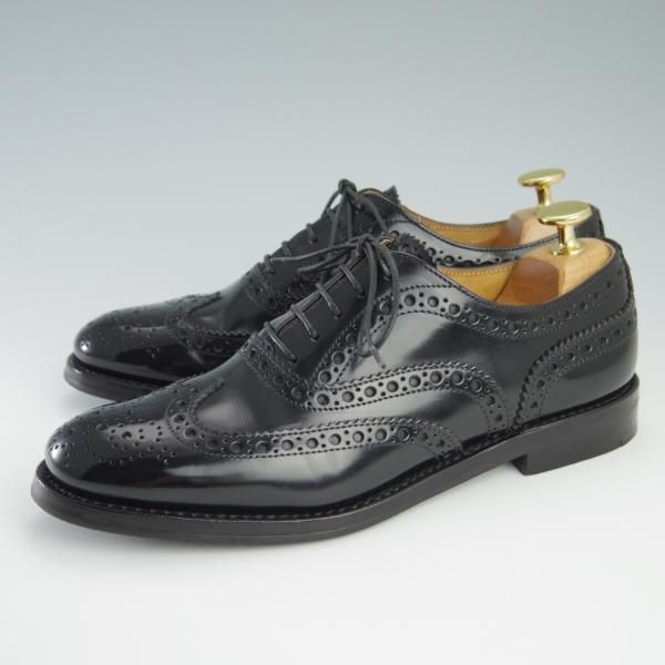 極美品★チャーチ(レディース) SIZE 36【定価￥86,900-★バーウッド/BURWOOD WG】ポリッシュドバインダーカーフ/黒/Church's★f716