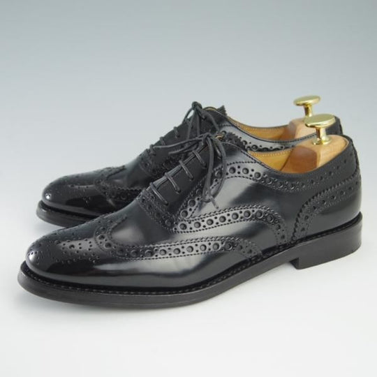 極美品★チャーチ(レディース) SIZE 36【定価￥86,900-★バーウッド/BURWOOD WG】ポリッシュドバインダーカーフ/黒/Church's★f716