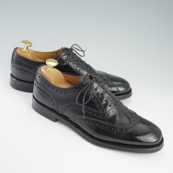 極美品★チャーチ(レディース) SIZE 36【定価￥86,900-★バーウッド/BURWOOD WG】ポリッシュドバインダーカーフ/黒/Church's★f716