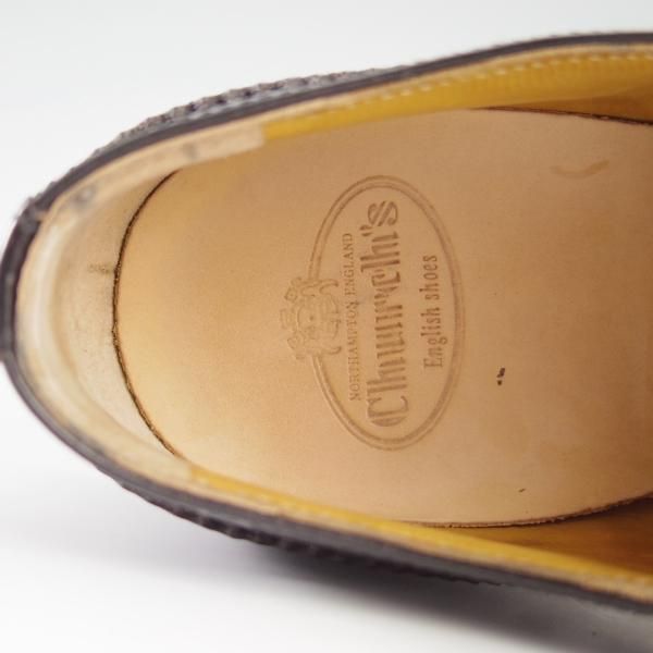 極美品★チャーチ(レディース) SIZE 36【定価￥86,900-★バーウッド/BURWOOD WG】ポリッシュドバインダーカーフ/黒/Church's★f716