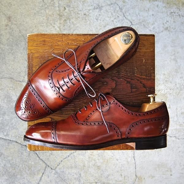 極上★エドワードグリーン 7.5E【貴重★カドガン/CADOGAN/旧工場製/マスターロイド】202ラスト/茶/Lloyd Footwear/EDWARD GREEN★f722