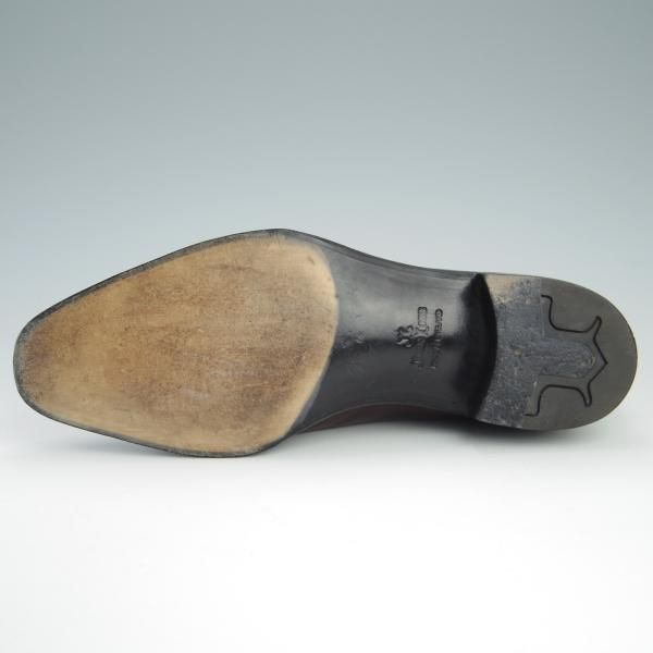 美品★ジョンロブ 5.5D【定価20万円以上★プレステージライン/SUTTON/8000ラスト】ミュージアムカーフ/PLUM/赤茶/メンズ/JOHN LOBB★f723