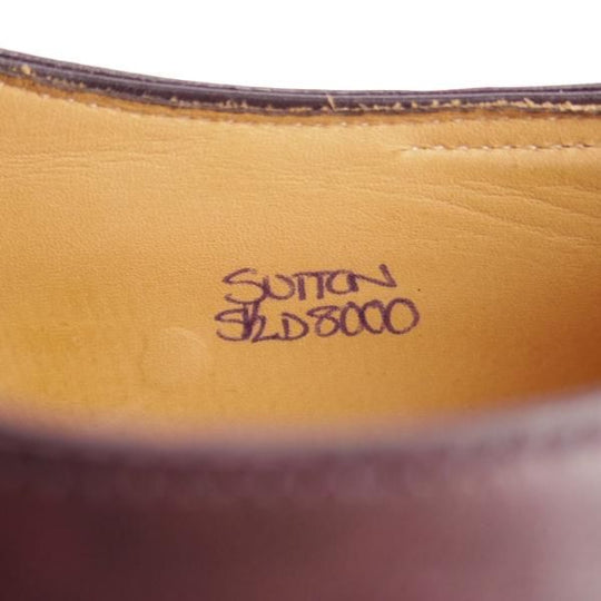 美品★ジョンロブ 5.5D【定価20万円以上★プレステージライン/SUTTON/8000ラスト】ミュージアムカーフ/PLUM/赤茶/メンズ/JOHN LOBB★f723