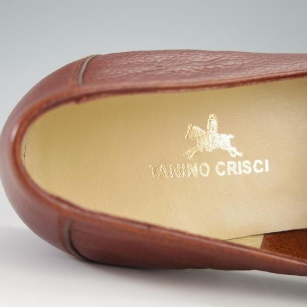 未使用★(伊)タニノクリスチー SIZE 6【貴重★デッドストック品/コインローファー/123559】グレインレザー/茶/メンズ/TANINO CRISCI★f725