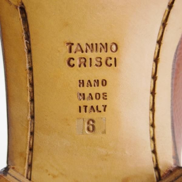 未使用★(伊)タニノクリスチー SIZE 6【貴重★デッドストック品/コインローファー/123559】グレインレザー/茶/メンズ/TANINO CRISCI★f725