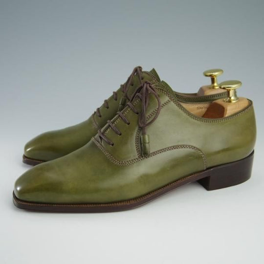 未使用★(伊)STEFANO BI/ステファノビ(レディース) SIZE 36【★プレーントゥ/570】カーフ/緑★f726