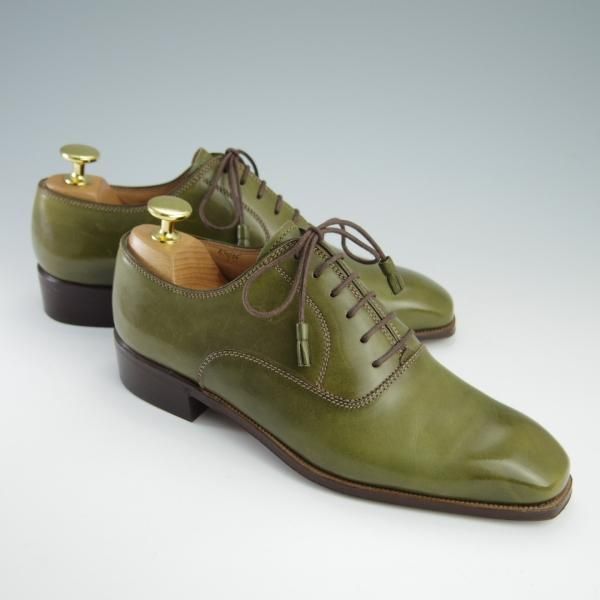 未使用★(伊)STEFANO BI/ステファノビ(レディース) SIZE 36【★プレーントゥ/570】カーフ/緑★f726