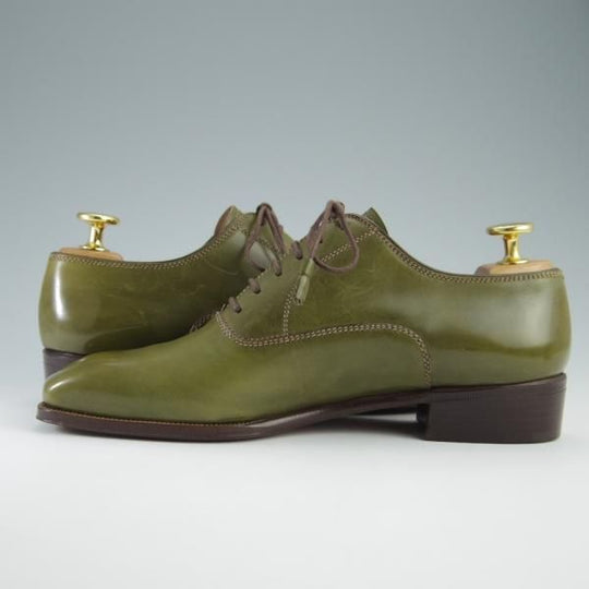 未使用★(伊)STEFANO BI/ステファノビ(レディース) SIZE 36【★プレーントゥ/570】カーフ/緑★f726