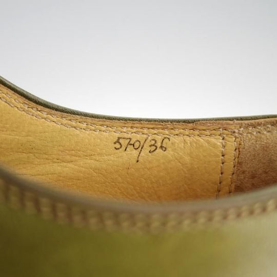 未使用★(伊)STEFANO BI/ステファノビ(レディース) SIZE 36【★プレーントゥ/570】カーフ/緑★f726