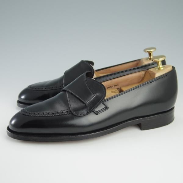 美品★クロケット&ジョーンズ 5E【定価￥95,700-★BEAMS F別注/バタフライローファー】BRIMSTONE/302ラスト/黒/Crockett&Jones★f730