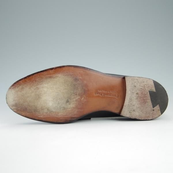 美品★クロケット&ジョーンズ 5E【定価￥95,700-★BEAMS F別注/バタフライローファー】BRIMSTONE/302ラスト/黒/Crockett&Jones★f730