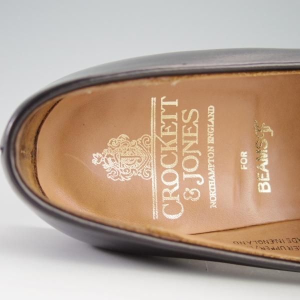 美品★クロケット&ジョーンズ 5E【定価￥95,700-★BEAMS F別注/バタフライローファー】BRIMSTONE/302ラスト/黒/Crockett&Jones★f730