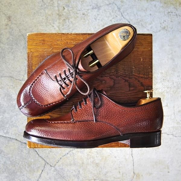 美品★(伊)LIDFORT/リドフォルト SIZE 7【定価￥108,000-★バッファロー(水牛)革ソール仕様】濃茶/World Footwear Gallery★f734