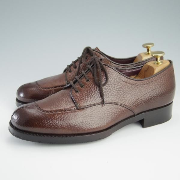 美品★(伊)LIDFORT/リドフォルト SIZE 7【定価￥108,000-★バッファロー(水牛)革ソール仕様】濃茶/World Footwear Gallery★f734