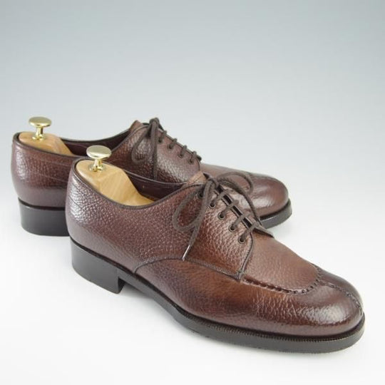 美品★(伊)LIDFORT/リドフォルト SIZE 7【定価￥108,000-★バッファロー(水牛)革ソール仕様】濃茶/World Footwear Gallery★f734