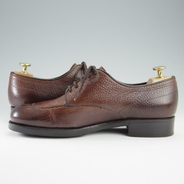 美品★(伊)LIDFORT/リドフォルト SIZE 7【定価￥108,000-★バッファロー(水牛)革ソール仕様】濃茶/World Footwear Gallery★f734