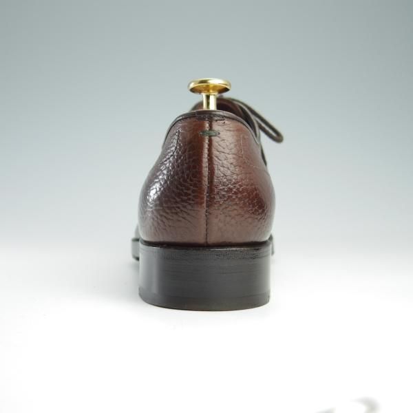 美品★(伊)LIDFORT/リドフォルト SIZE 7【定価￥108,000-★バッファロー(水牛)革ソール仕様】濃茶/World Footwear Gallery★f734