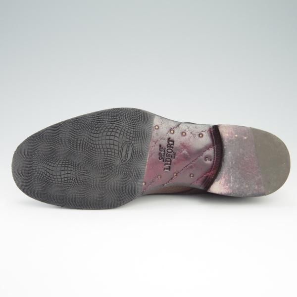美品★(伊)LIDFORT/リドフォルト SIZE 7【定価￥108,000-★バッファロー(水牛)革ソール仕様】濃茶/World Footwear Gallery★f734