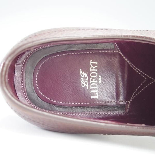 美品★(伊)LIDFORT/リドフォルト SIZE 7【定価￥108,000-★バッファロー(水牛)革ソール仕様】濃茶/World Footwear Gallery★f734