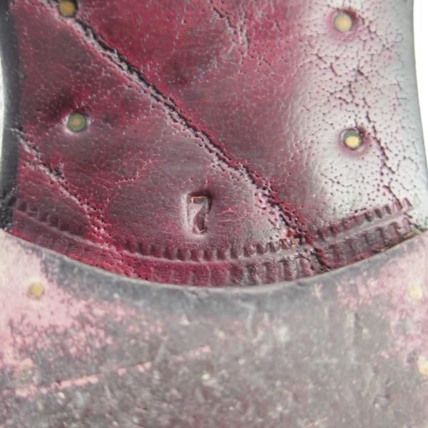 美品★(伊)LIDFORT/リドフォルト SIZE 7【定価￥108,000-★バッファロー(水牛)革ソール仕様】濃茶/World Footwear Gallery★f734