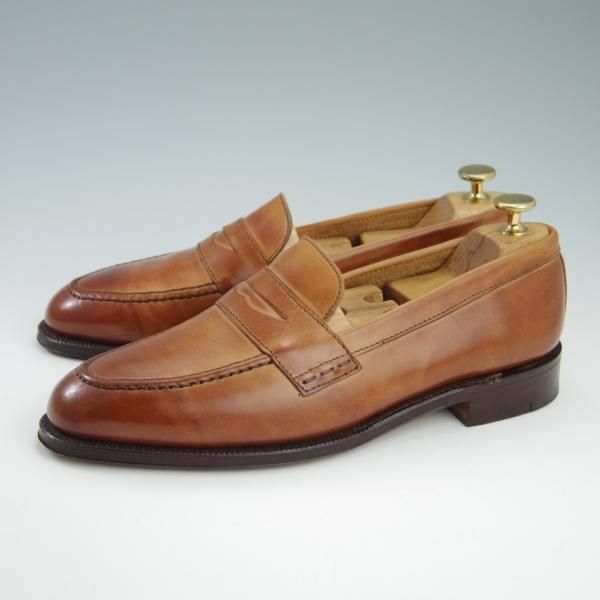 極上★(英)チーニー 7.5F【★コインローファー/カーフ】薄茶/メンズ/CHEANEY★f737