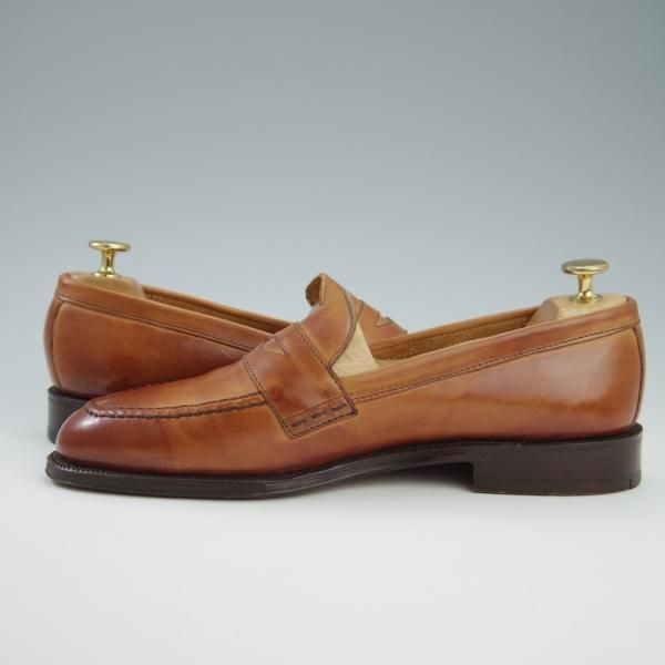 極上★(英)チーニー 7.5F【★コインローファー/カーフ】薄茶/メンズ/CHEANEY★f737