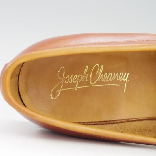 極上★(英)チーニー 7.5F【★コインローファー/カーフ】薄茶/メンズ/CHEANEY★f737