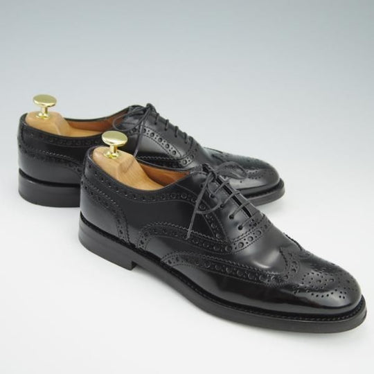極上★チャーチ(レディース) SIZE 36.5【定価￥130,900-★バーウッド/BURWOOD WG】ポリッシュドバインダーカーフ/黒/Church's★f738