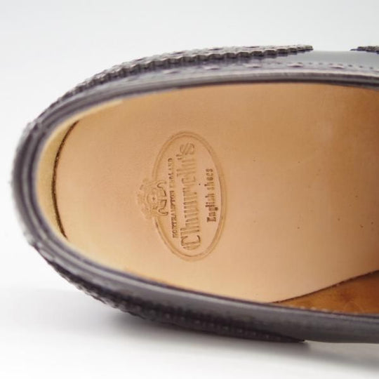 極上★チャーチ(レディース) SIZE 36.5【定価￥130,900-★バーウッド/BURWOOD WG】ポリッシュドバインダーカーフ/黒/Church's★f738