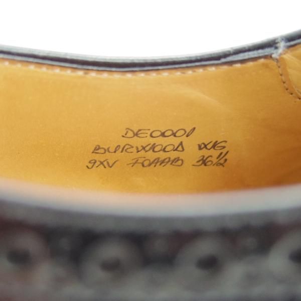 極上★チャーチ(レディース) SIZE 36.5【定価￥130,900-★バーウッド/BURWOOD WG】ポリッシュドバインダーカーフ/黒/Church's★f738