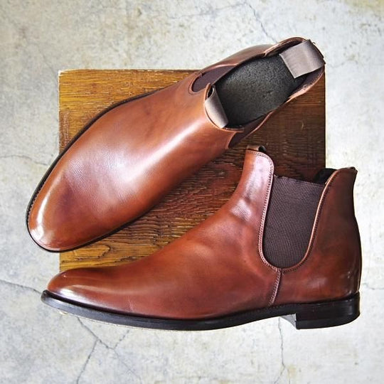 極上★(英)グレンソン 8F【★サイドゴアブーツ/35999-235】カーフ/濃茶/メンズ/GRENSON★f740