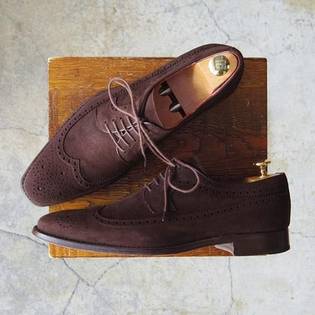 美品★(スペイン製)コードウェイナー SIZE 6.5【定価￥39,900-★グッドイヤーウェルテッド製法/ワールドフットウェアギャラリー取扱】LOMBARD/濃茶/Cordwainer★f742