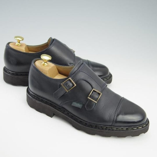 美品★パラブーツ SIZE 5【定価￥74,800-★ウィリアム/WILLIAM】ダブルモンク/リスレザー/NUIT/紺/メンズ/Paraboot★f743