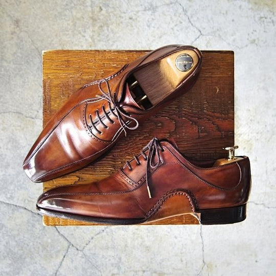 極上★(スペイン製)マグナーニ SIZE 38【現行定価7万円程度★オパンケ/ボロネーゼ製法】17127/カーフ/茶/メンズ/MAGNANNI★f746