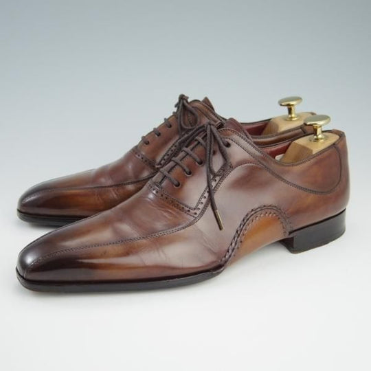 極上★(スペイン製)マグナーニ SIZE 38【現行定価7万円程度★オパンケ/ボロネーゼ製法】17127/カーフ/茶/メンズ/MAGNANNI★f746