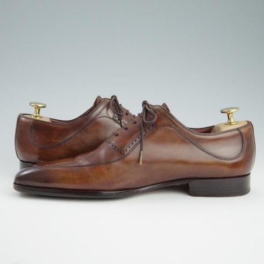 極上★(スペイン製)マグナーニ SIZE 38【現行定価7万円程度★オパンケ/ボロネーゼ製法】17127/カーフ/茶/メンズ/MAGNANNI★f746