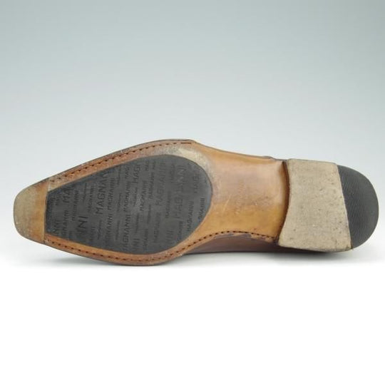 極上★(スペイン製)マグナーニ SIZE 38【現行定価7万円程度★オパンケ/ボロネーゼ製法】17127/カーフ/茶/メンズ/MAGNANNI★f746