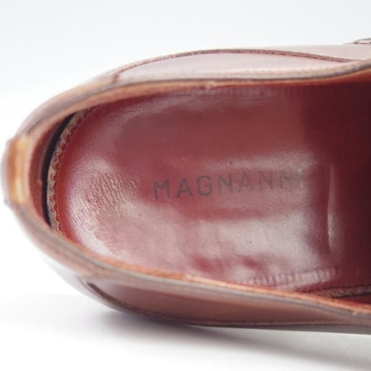 極上★(スペイン製)マグナーニ SIZE 38【現行定価7万円程度★オパンケ/ボロネーゼ製法】17127/カーフ/茶/メンズ/MAGNANNI★f746