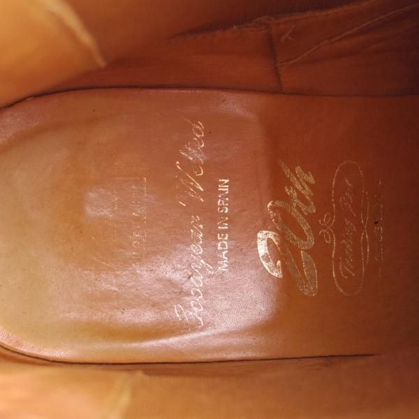 極上★(スペイン製)カルミナ/旧アルバラデホ 8E【貴重★20周年記念モデル/トレーディングポスト】サイドゴアブーツ/薄茶/CARMINA★f755