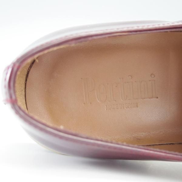 極美品★(スペイン製)Pertini/ペルティニ(レディース) SIZE 35【★ダブルモンク/ベロア×ポリッシュレザー】14081/キルト/赤茶★f756