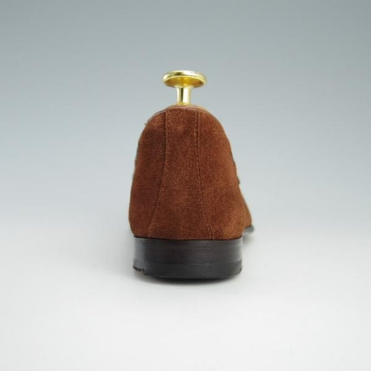 極美品★(スペイン製)CARMINA/カルミナ(レディース) SIZE 4【定価￥46,200-★リボンローファー/1659】DRACラスト/スエード/茶★f759