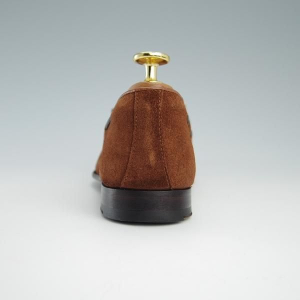 極美品★(スペイン製)CARMINA/カルミナ(レディース) SIZE 4【定価￥46,200-★リボンローファー/1659】DRACラスト/スエード/茶★f759